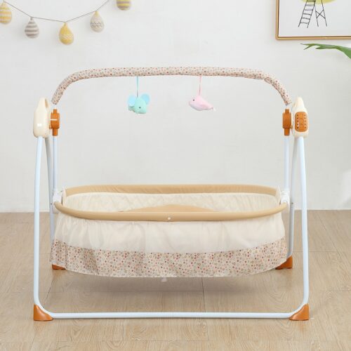 Baby Cradle Khaki | Auto Swing Type with Remote Control | Premium Quality | - Image 3