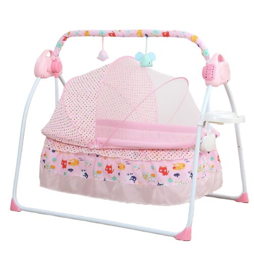 Baby Cradle Luxury Pink | Auto Swing Type with Remote Control | Premium Quality | - Image 4