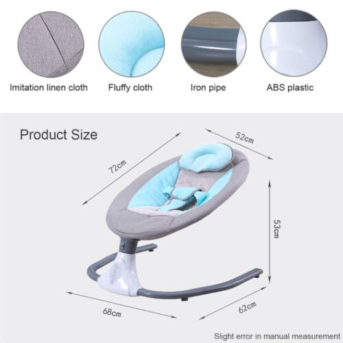 Baby Rocking Chair Blue | Auto Swing Type with Remote Control | Premium Quality - Image 5