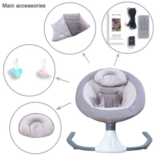 Baby Rocking Chair Blue | Auto Swing Type with Remote Control | Premium Quality - Image 8