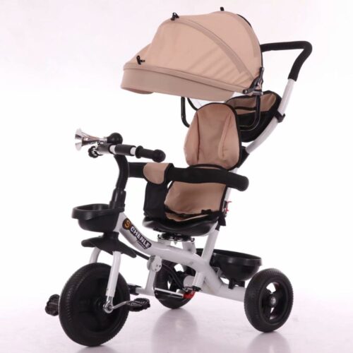 Children’s Tricycle Four-in-one Pinkish Grey Premium Quality