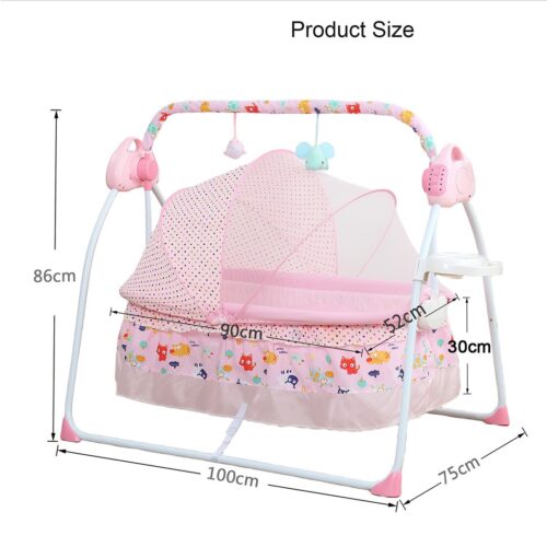 Baby Cradle Luxury Pink | Auto Swing Type with Remote Control | Premium Quality | - Image 3