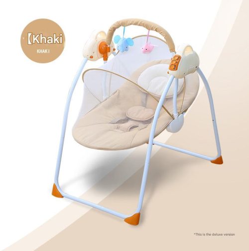 Smart Electric Baby Swing Flagship Rocking Chair (khaki)